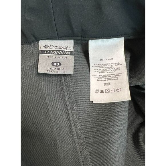 Columbia Mens Titanium Gray Softshell Head Wall Pants Sz 40x32 NWT - Picture 6 of 6